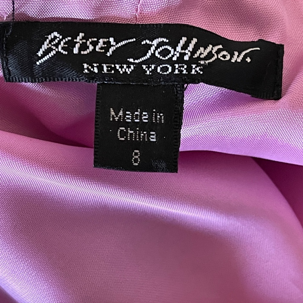 Vtg Betsey Johnson Lace Overlay Dress Pink Black Goth Y2k Dark Fairy Glam Size 8 - Picture 9 of 12